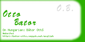otto bator business card